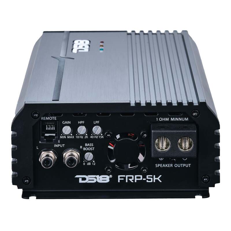 DS18 1-Channel Amp Class D Full-Range Monoblock 5000 Watts RMS/1ohm DPIV1/0 Terminals Incl Titanium