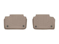 WeatherTech 19-22 Volvo S60 Plug-In Hybrid 2nd Row 2pc Rear FloorLiner - Tan