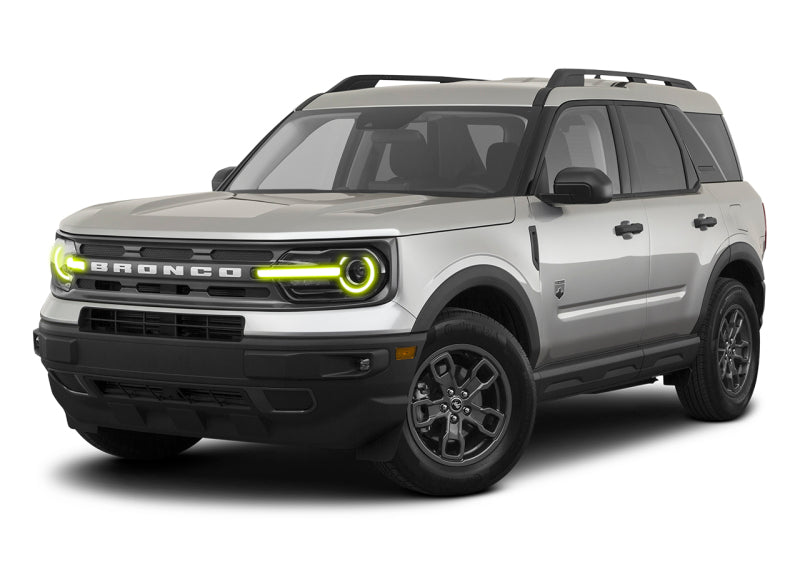 Oracle 2021 Ford Bronco Sport RGB+W Headlight DRL + Halo - ColorSHIFT w/ RF Controller