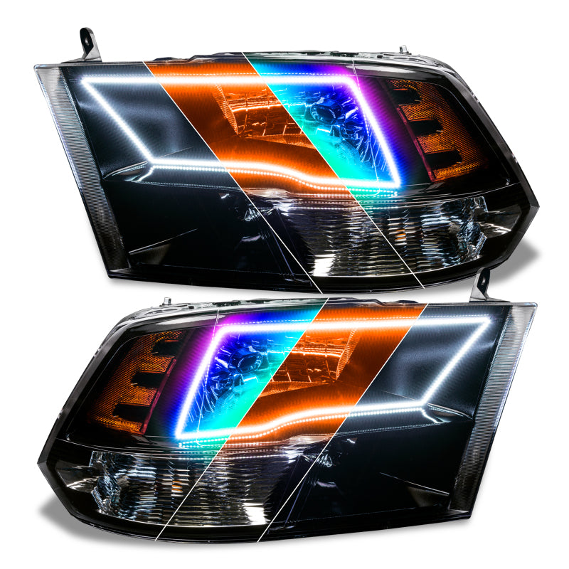 Oracle 09-18 Dodge Ram Switchback Quad Headlight Halo Kit - RGB+A + w/ BC1 Controller