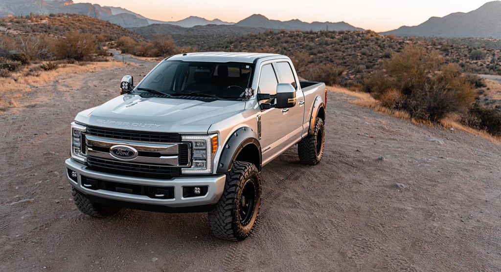 Defender Pocket Fender Flares Ingot Silver Metallic Ford Super Duty (17-22) Rough Country