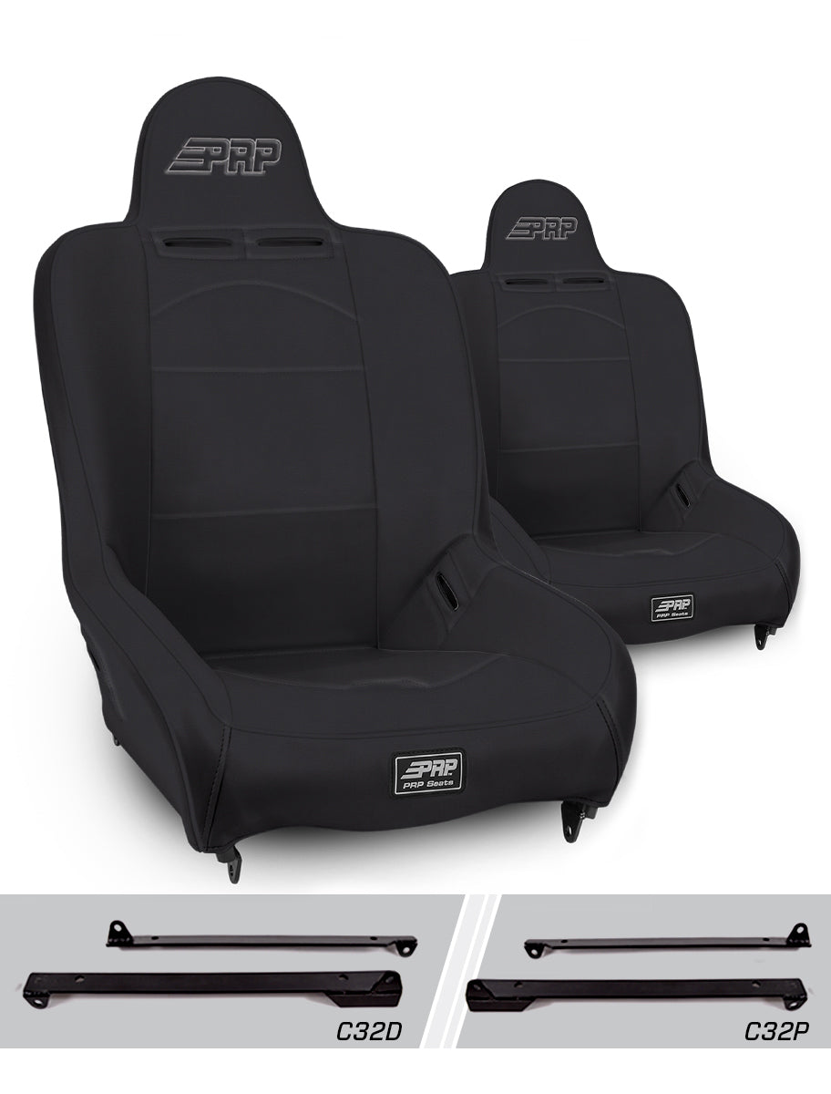 Premier High Back Suspension Seats Kit for Jeep Wrangler CJ7/YJ Pair PRP Seats