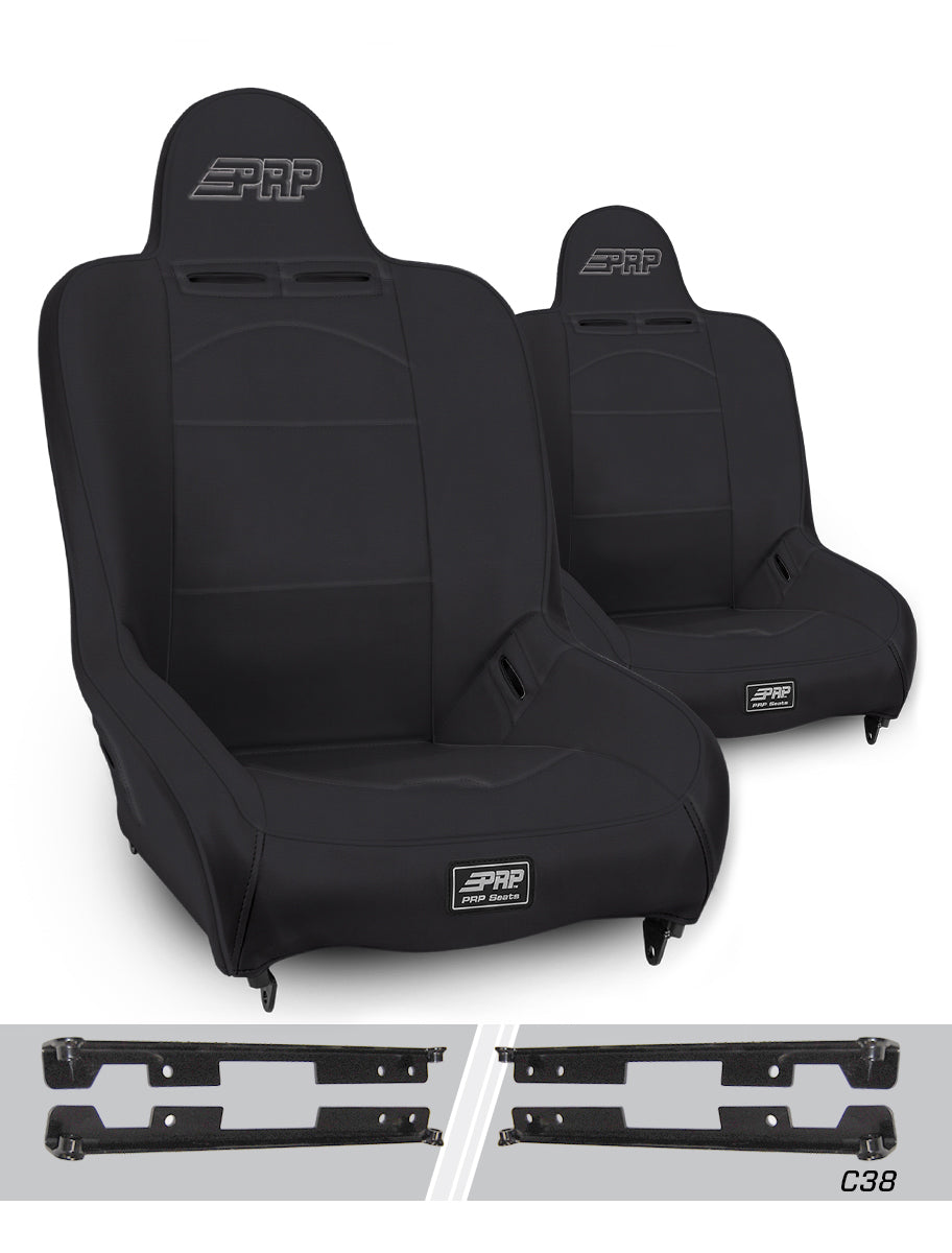 Premier High Back Suspension Seats Kit for Jeep Wrangler JK/JKU Pair PRP Seats