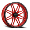 Aluminum Wheels 20x7 Krank XL UTV A11R Red Satin Black Bead Ring 0 Offset 4 on 137 Bolt Pattern 110.18 Bore Raceline