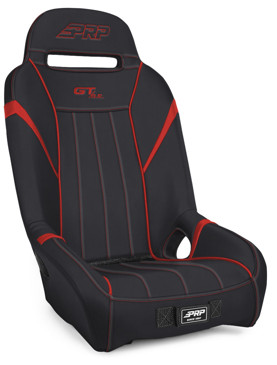 GT/S.E. Suspension Seat, Black and Red PRP Seats