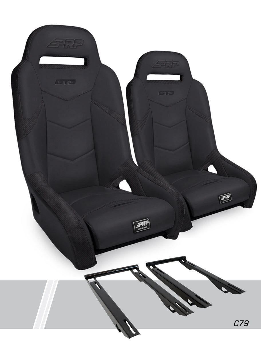 GT3 Suspension Seats Kit for Polaris RZR PRO XP PRO R Turbo R Pair PRP Seats