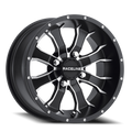 Aluminum Wheels 15x7 Mamba UTV A77 Machined Spokes Satin Black 5 Offset 4 on 156 Bolt Pattern Raceline