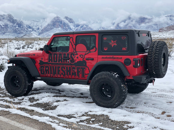 JL Front 1350 Solid CV Driveshaft 2 or 4 Door with Ult 60s Adams Driveshaft