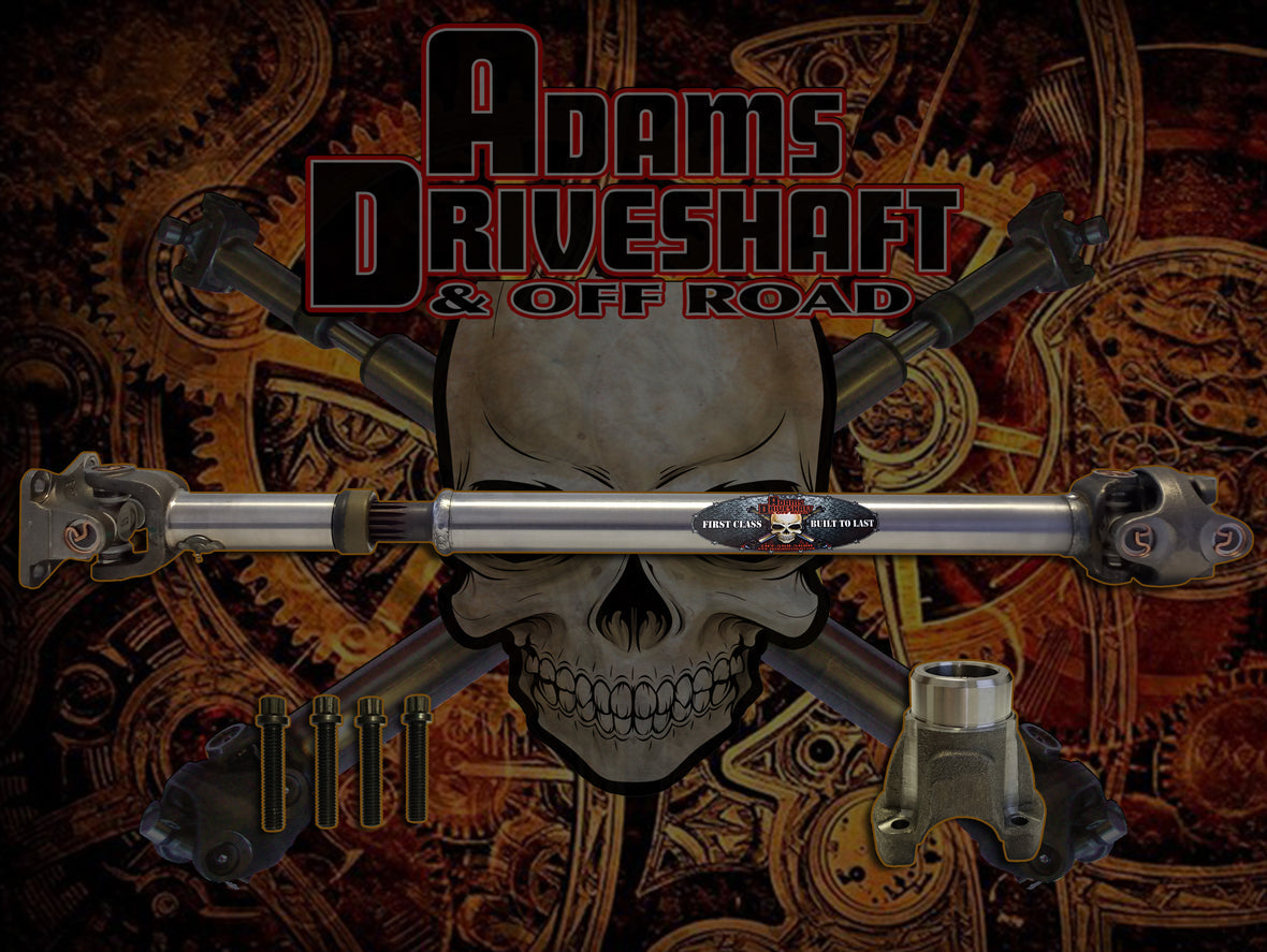JT Front 1310 Solid CV Driveshaft with Flange (Rubicon - Sport - Overland) Adams Driveshaft