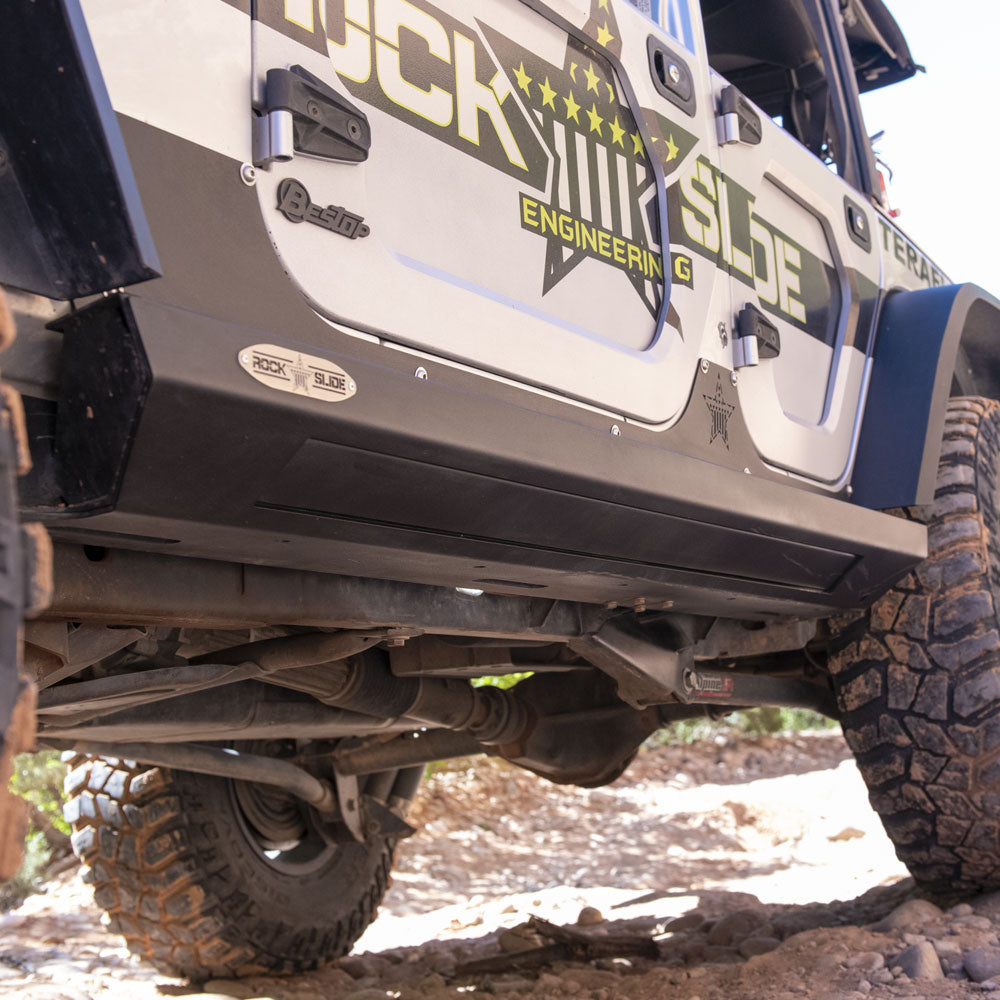 Step Slider Skid Plate Kit for 2007-18 Jeep JK 4 Door Rock Slide Engineering