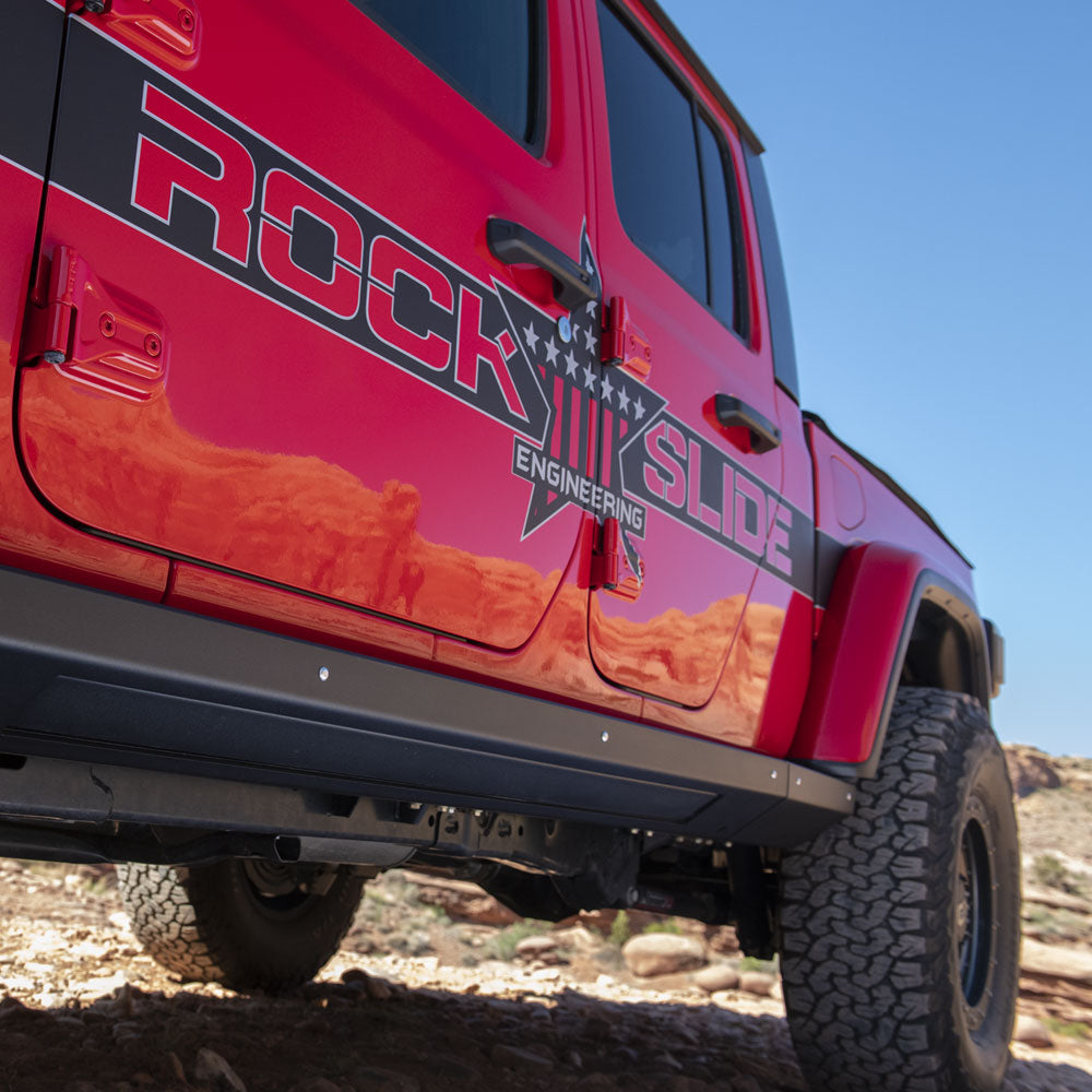 Step Slider Skid Plate Kit for 20-Pres Jeep Gladiator Rock Slide Engineering