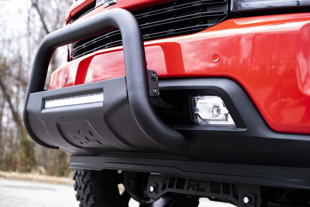 19-20 Silverado/Sierra 1500 Bull Bar w/LED Light Bar Black Rough Country