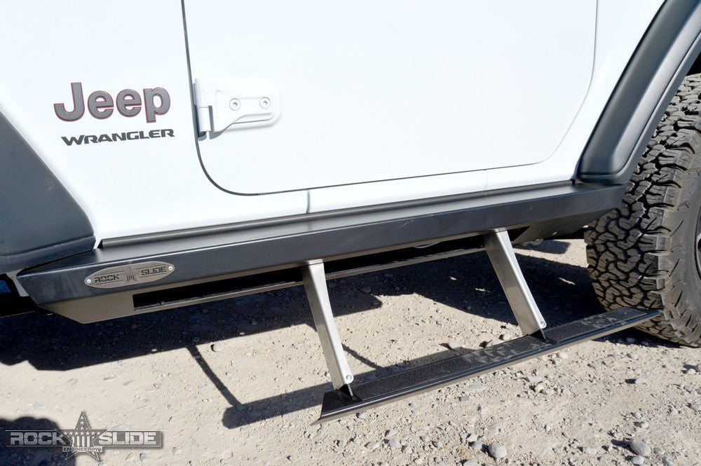 Jeep JL Side Step Sliders For 2024 Wrangler JL 2 Door Models Set Rock Slide Engineering