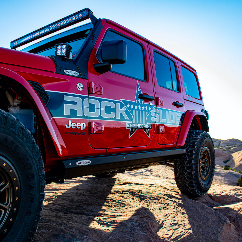 Jeep JL Side Step Sliders For 2024 Wrangler JL 4 Door Models Drivers Side Sub Part Rock Slide Engineering