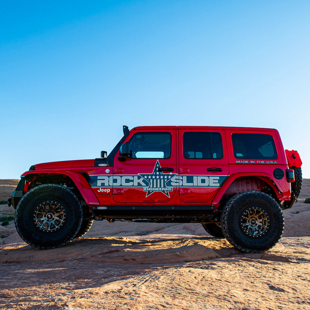 Jeep JL Side Step Sliders For 2024 Wrangler JL 4 Door Models Passenger Side Sub Part Rock Slide Engineering
