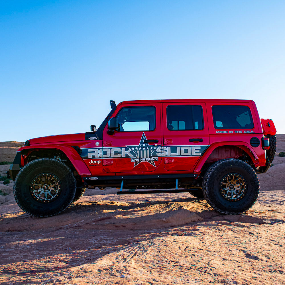 Jeep JL Side Step Sliders For 2024 Wrangler JL 4 Door Models Passenger Side Sub Part Rock Slide Engineering