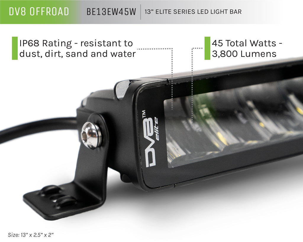 13 Inch Elite Series Led Light Bar DV8 Offroad