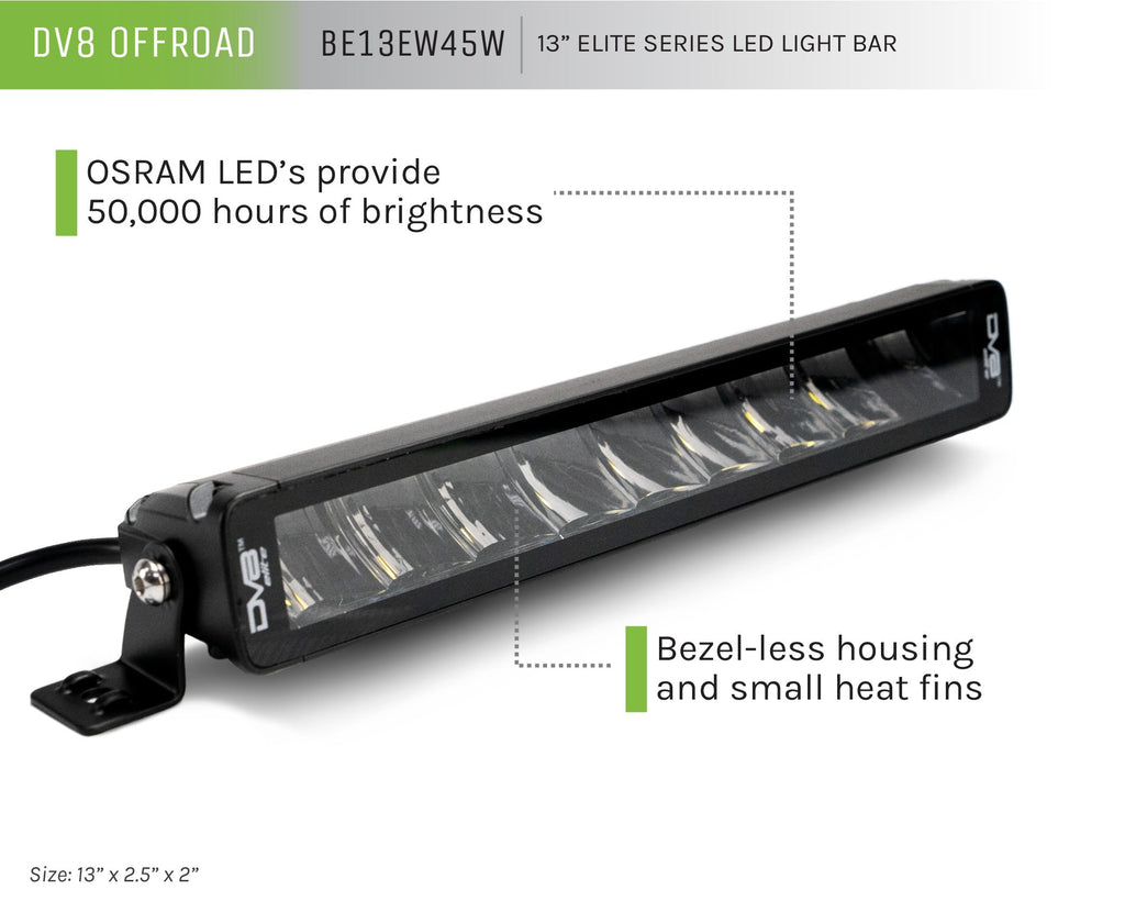 13 Inch Elite Series Led Light Bar DV8 Offroad