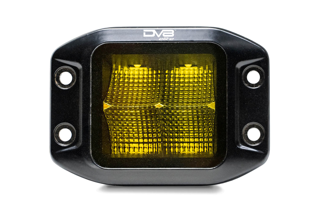 3 Inch Elite Series Led Amber Flush Mount Pod Light DV8 Offroad