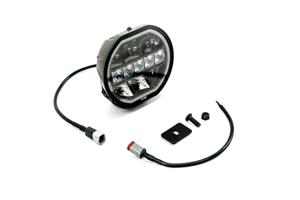 7 Inch Halo Elite Round Light w/ Accent Halo DV8 Offroad