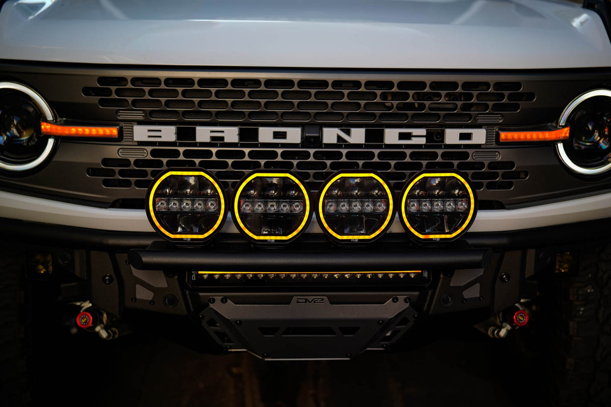 7 Inch Halo Elite Round Light w/ Accent Halo DV8 Offroad