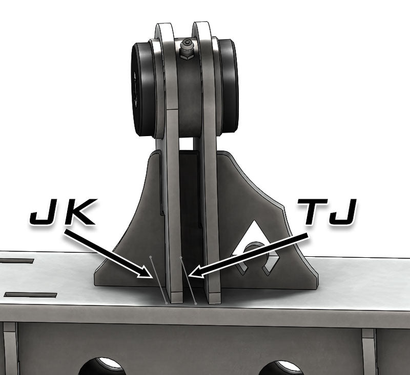 Jeep TJ Weld On UCA Brackets For Low Pro Front Truss Currie JJ Bushings Artec Industries