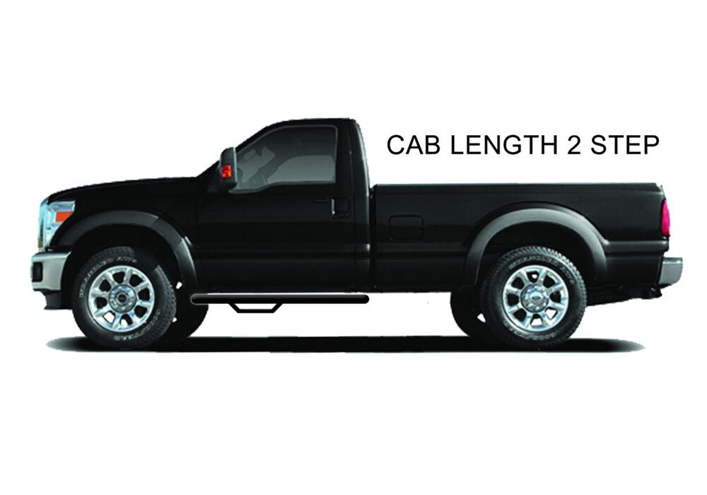 Nerf Step Bar Cab Length (1 Step per Side) 2015-2017 Chevy Silverado/GMC Sierra 2500 HD/3500 HD Regular Cab Textured Black N Fab