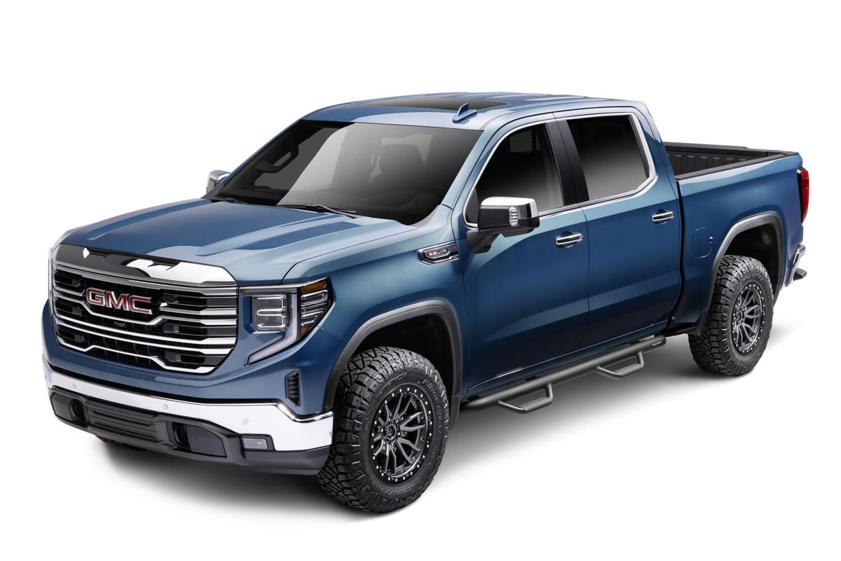 Nerf Step Bar Cab Length (2 Steps per Side) 2019 (New Body Style)-2026 Chevy Silverado/GMC Sierra 1500/2020-2026 2500 HD/3500 HD Crew Cab Textured Black N Fab