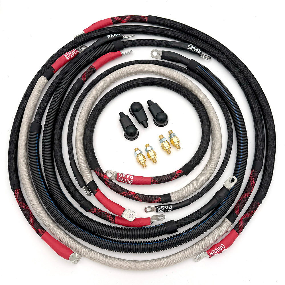 Chevrolet Duramax LB7 / LLY / LBZ 6.6L Diesel Battery Cable Kit (01-07) No Wrap Big7Kits