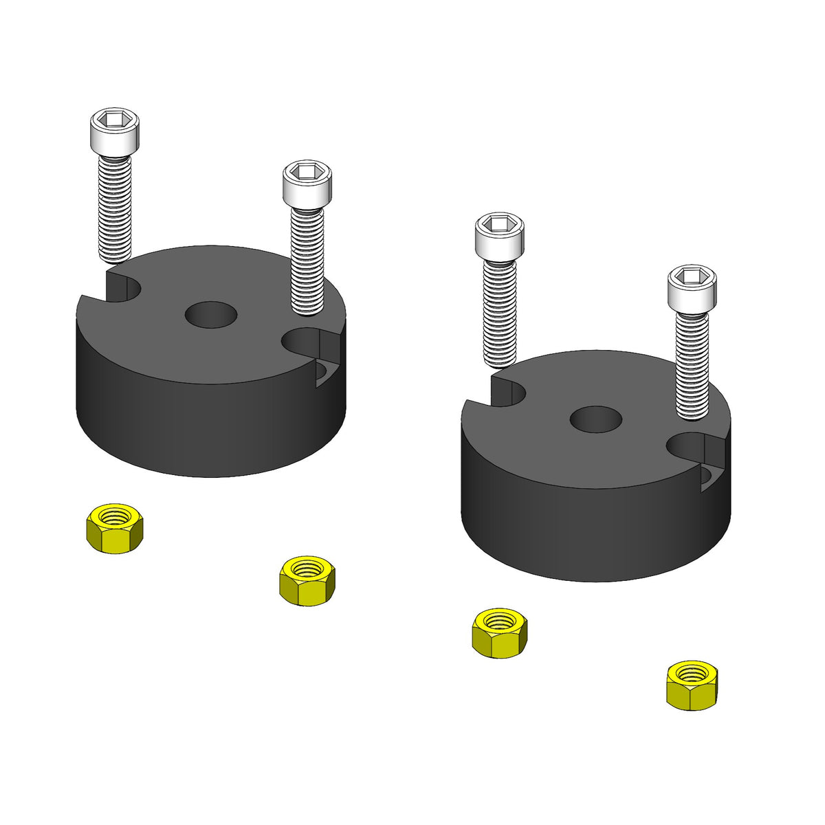 Jeep Wrangler 1.25 Inch Tall Front Bump Stops 2007-Present JK/JL/JT Clayton Off Road