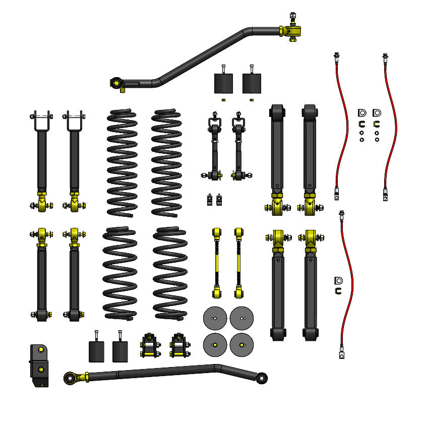 Jeep Wrangler 4.0 Inch Premium Short Arm Lift Kit 1997-2006 TJ/LJ Clayton Off Road