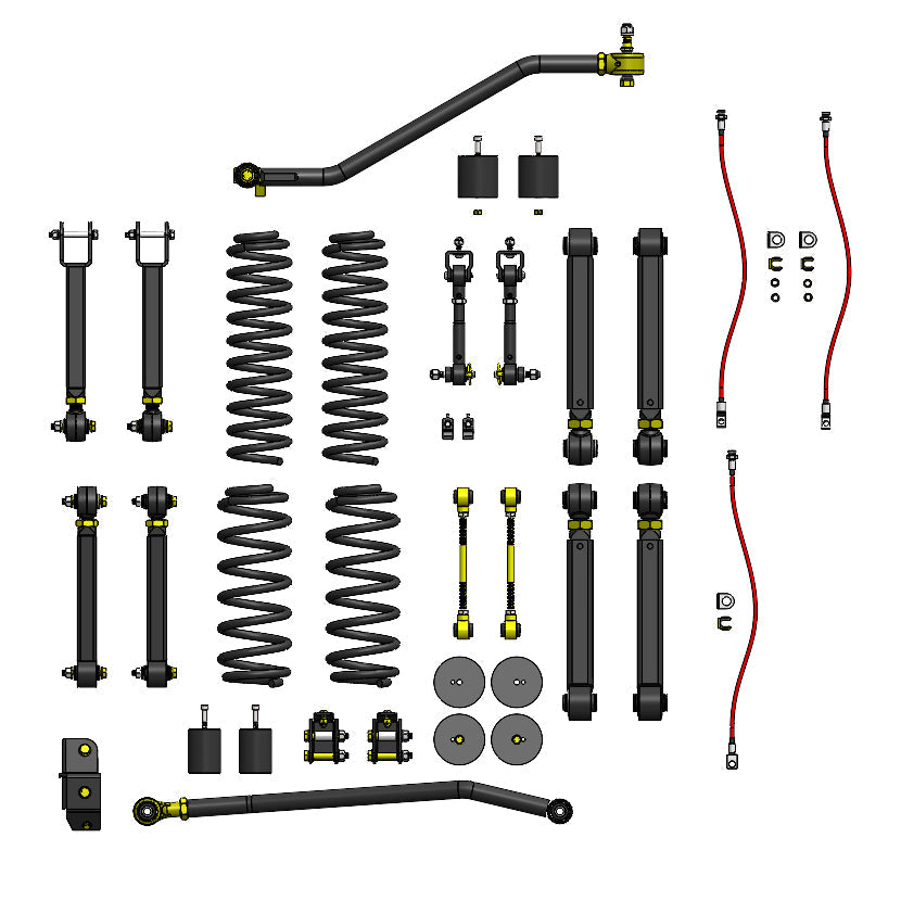 Jeep TJ 4.0 Inch Overland Plus Short Arm Lift Kit For 97-06 Wrangler TJ/LJ Clayton Offroad