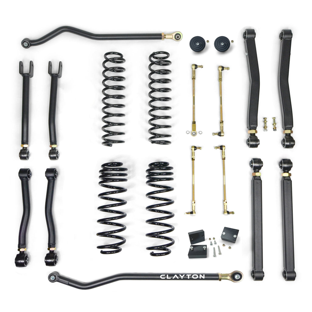 Jeep Wrangler 1.5 Inch Overland Plus Lift Kit 2018-Present Jeep Wrangler JL Clayton Off Road