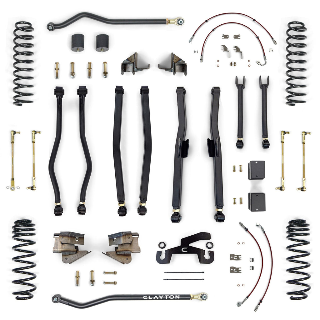 Jeep Wrangler Overland+ 2.5 Inch Long Arm Lift Kit 2018+ JL Clayton Offroad