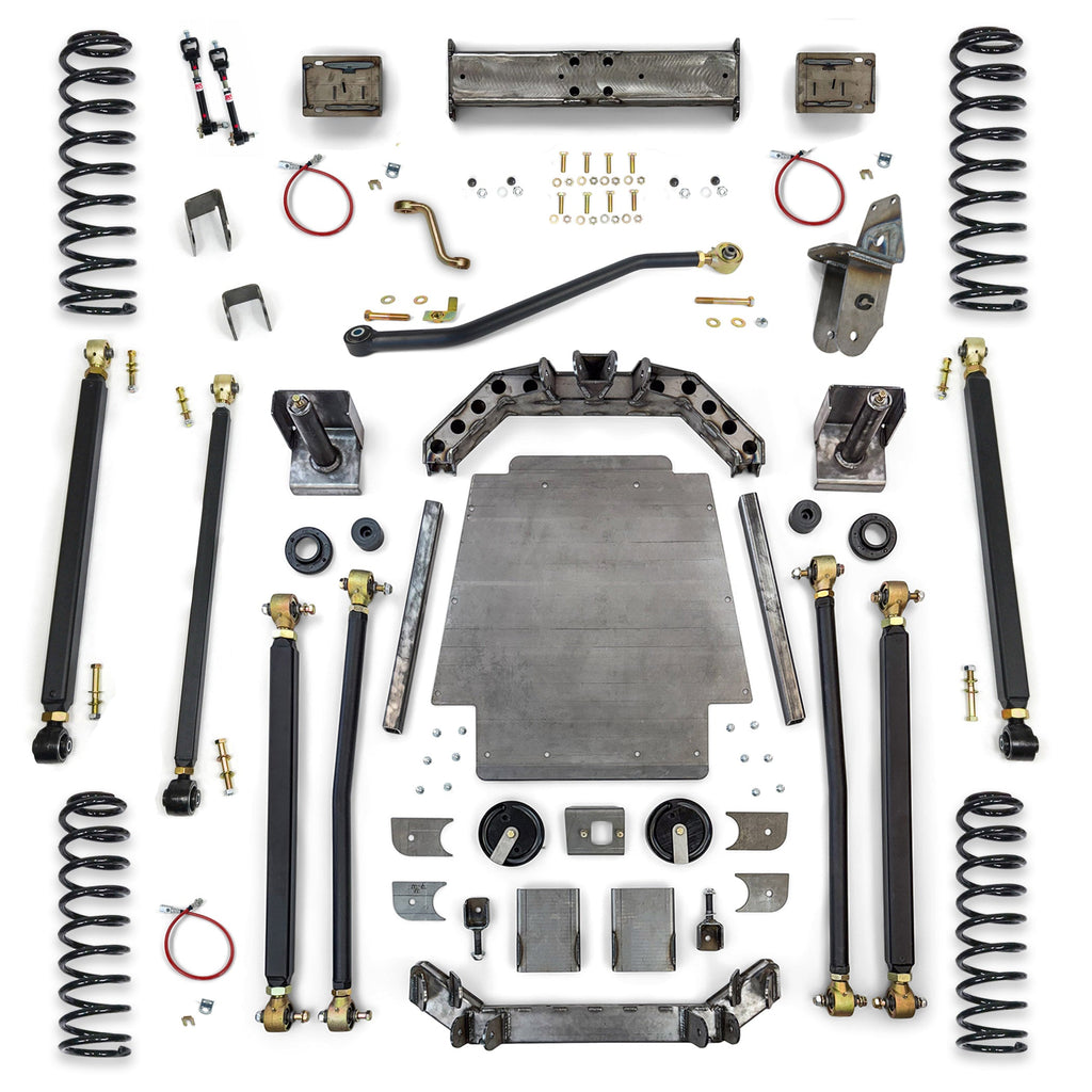 Jeep Cherokee 6.5 Inch Pro Series 3 Link Long Arm Lift Kit W/Rear Coil Conversion 84-01 XJ Clayton Off Road