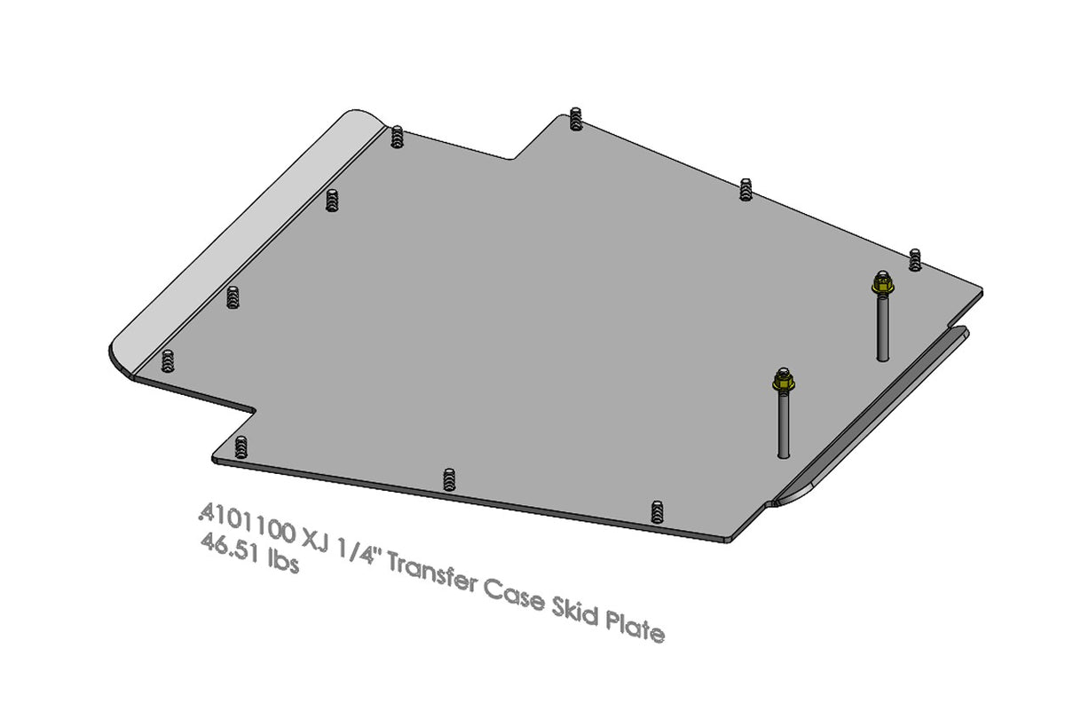XJ Transfer Case Skid Plate Clayton Offroad