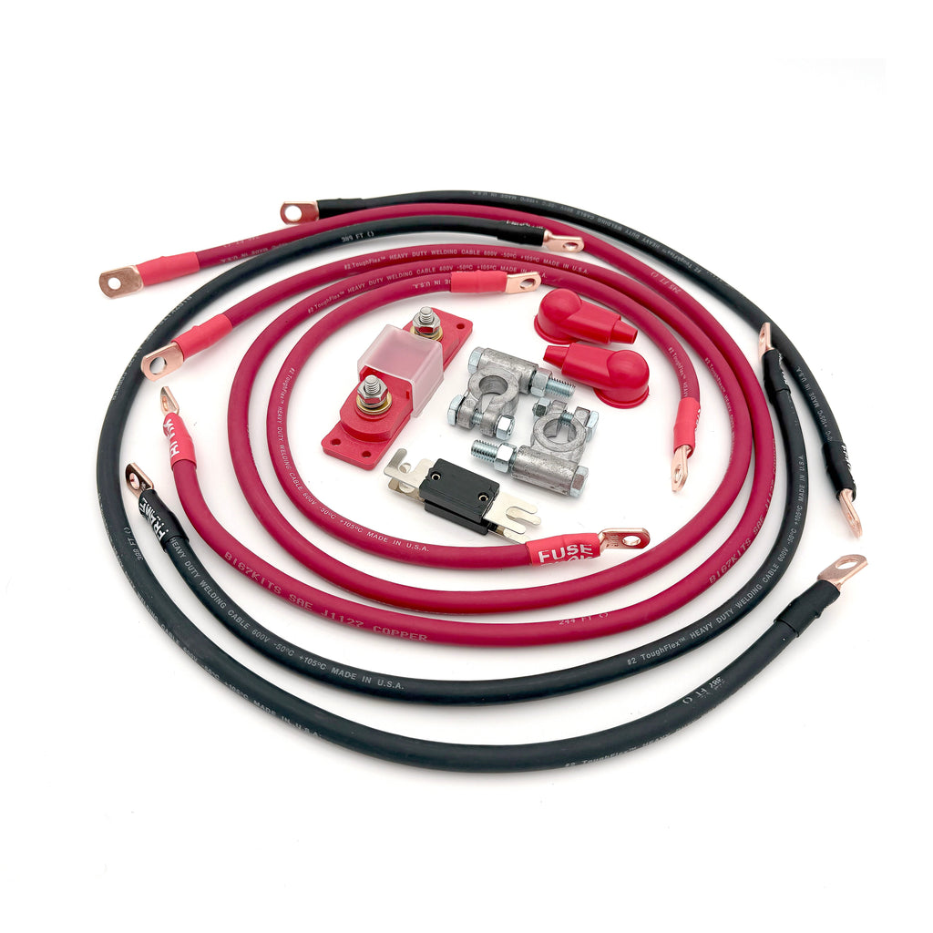 Chevy Battery Cable Kit 1/0 Gauge 5.0-5.7 Liter For 1973-1991 Chevrolet Suburban/Blazer Battery Cable Big7Kits