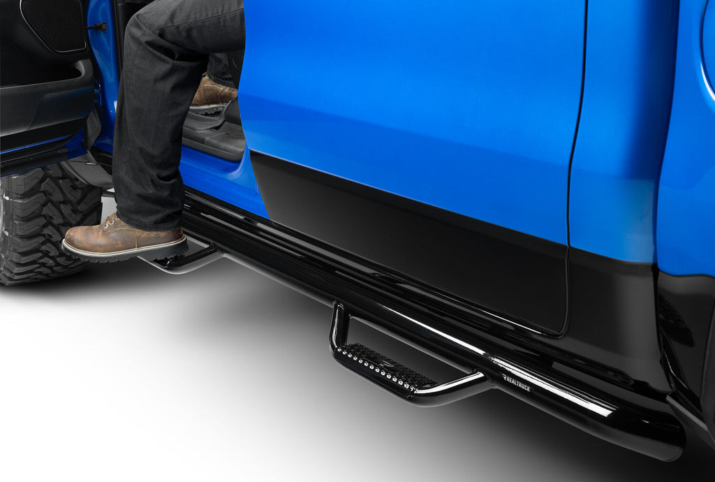 Nerf Step Bar Cab Length (2 Steps per Side) 2009-2015 Ram 1500 Quad Cab Gloss Black NFab