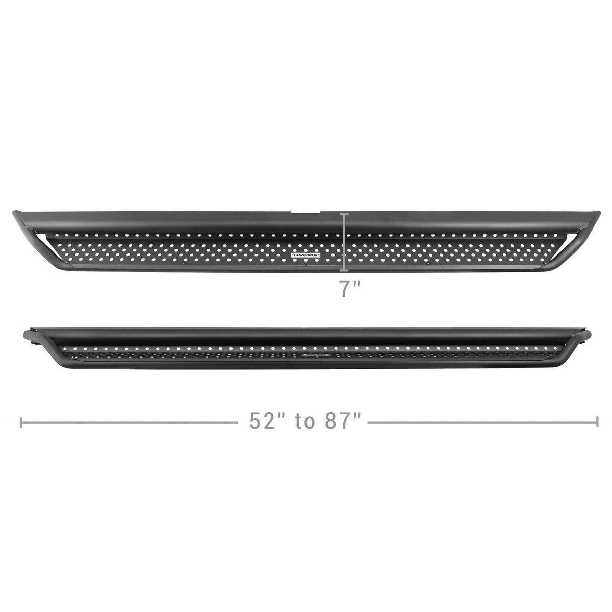 Dominator Xtreme D1 SideSteps Cab Lenth With Mounting Bracket Kit Textured Black 2019-2026 Ford Ranger Go Rhino