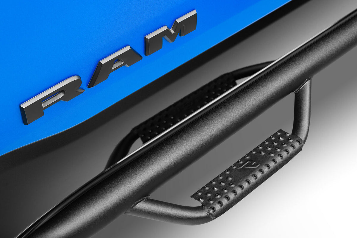 Nerf Step Bar Cab Length (2 Steps per Side) 2010-2019 Ram 2500/3500 Mega Cab Textured Black N Fab