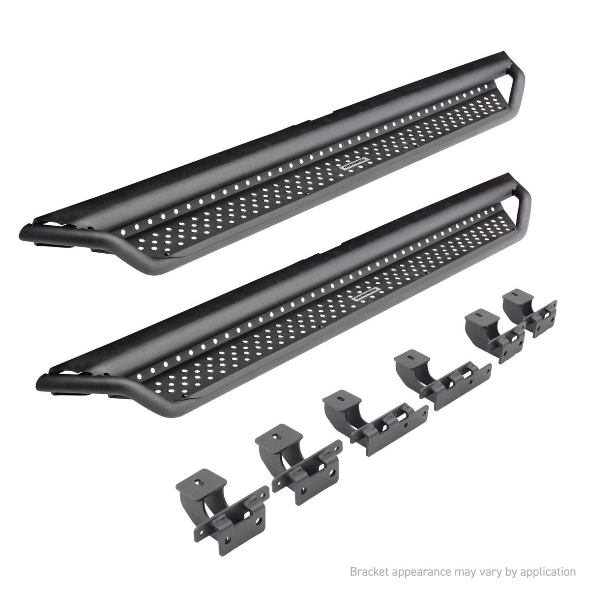 Dominator Xtreme D1 SideSteps With Mounting Bracket Kit Textured Black 2022-2025 Toyota Tundra Go Rhino
