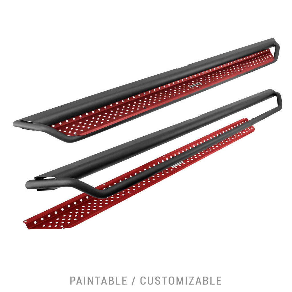 Dominator Xtreme D1 SideSteps With Mounting Bracket Kit Textured Black 2022-2025 Toyota Tundra Go Rhino