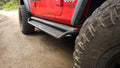 Dominator Xtreme D1 SideSteps With Mounting Bracket Kit Textured Black 2018-2026 Jeep Wrangler Go Rhino
