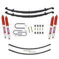 Suspension Lift Kit w/Shock Nitro Shocks 2.5 Inch Front/2 Inch Rear Lift Incl. Front Leaf Springs Front U Bolt Kit Front Bushing Kit Rear Add-A-Leafs Skyjacker
