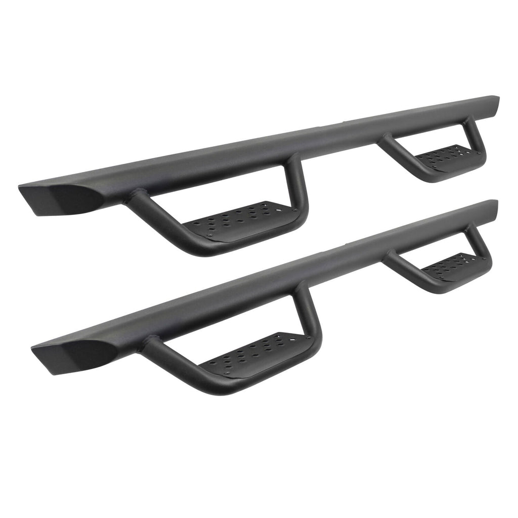 Domintator Extreme D2 Side Steps With Mounting Brackets Textured Black 2020-2025 Silverado 1500/2500/3500 HD Go Rhino
