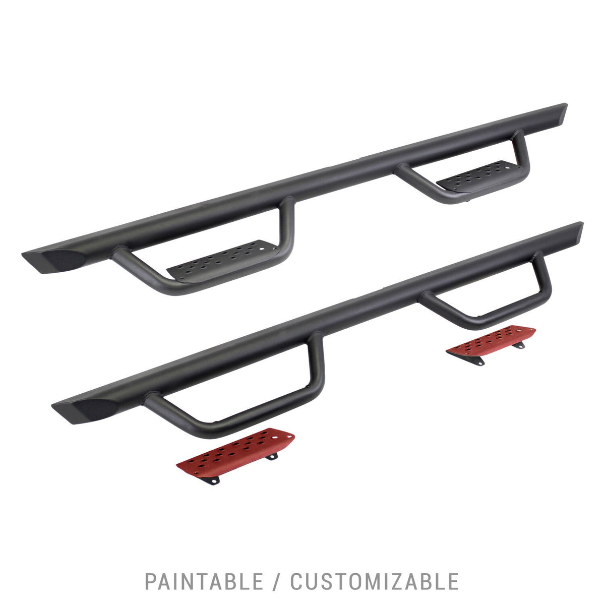 Dominator Xtreme D2 Side Steps with Rocker Panel Mounting Bracket Kit Textured Black 2024-2026 Toyota Tacoma Go Rhino