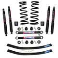 Suspension Lift Kit w/Shock Black MAX Shocks 3 Inch Lift Incl. Front Coil Springs Rear Add-A-Leafs U Bolt Kit Lower Links Bump