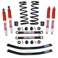 Suspension Lift Kit w/Shock Nitro Shocks 3 Inch Lift Incl. Front Coil Springs Rear Add-A-Leafs U Bolt Kit Lower Links Bump Stops