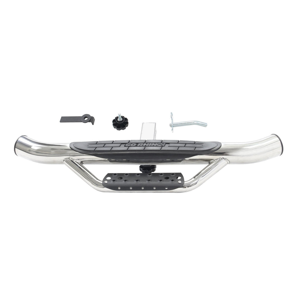 Dominator Hitch Step Polished Stainless Steel Go Rhino