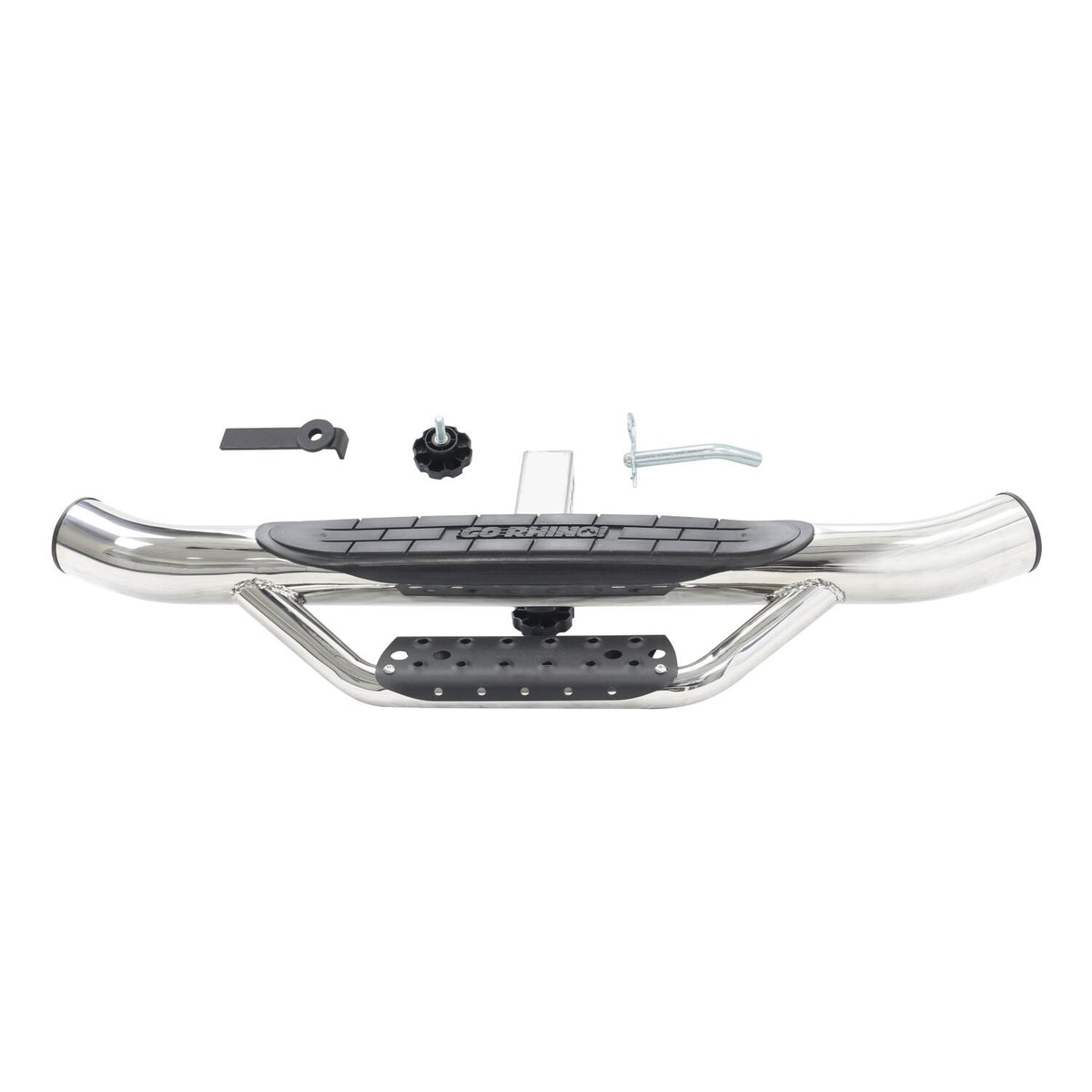 Dominator Hitch Step Polished Stainless Steel Go Rhino